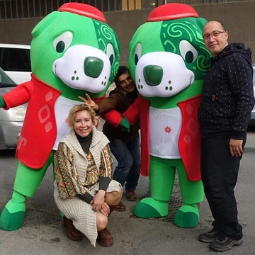 GREEN DOG ASHGABAT SPORTS OLYMPICS mascot